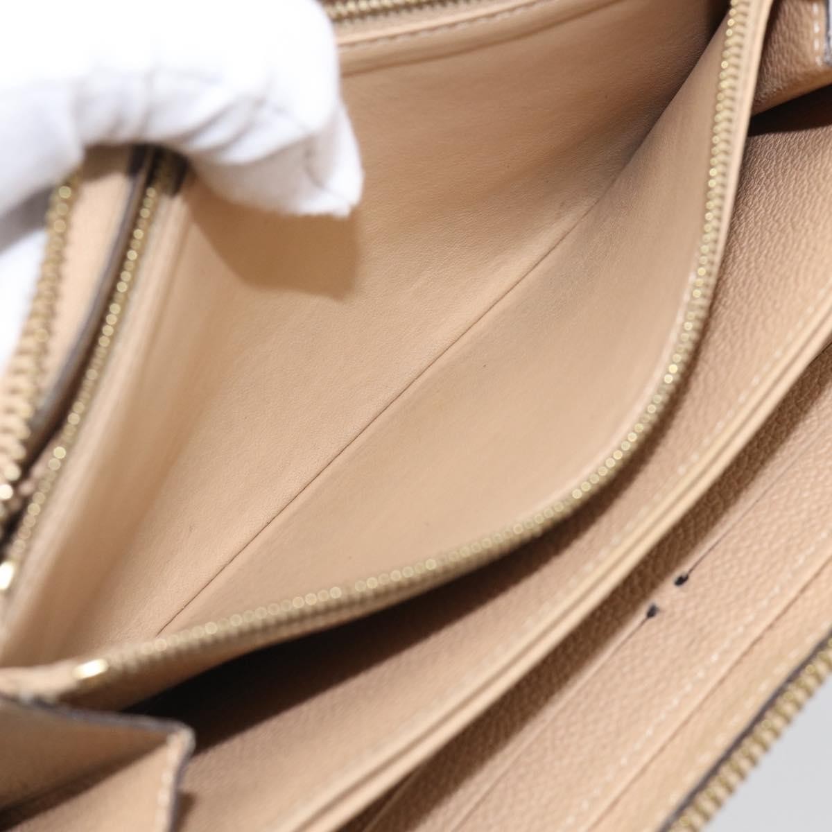 Louis Vuitton Zippy Monogram Empreinte Leather Beige Leather Wallets Accessory (Pre-Owned)