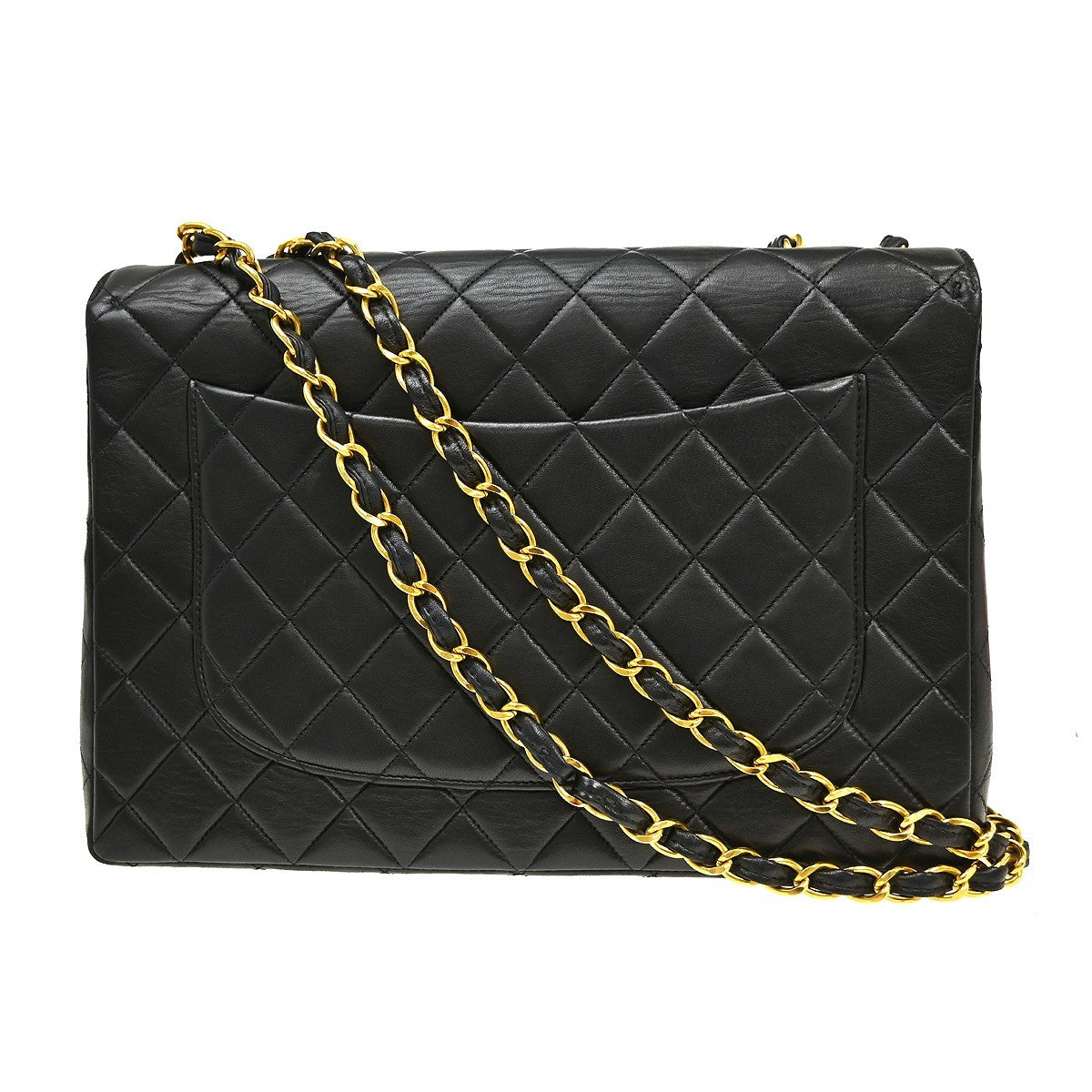 Chanel Chanel Sac Jumbo Caviar Noir Caviar Black Leather Shoulder Bag Bag (Pre-Owned)