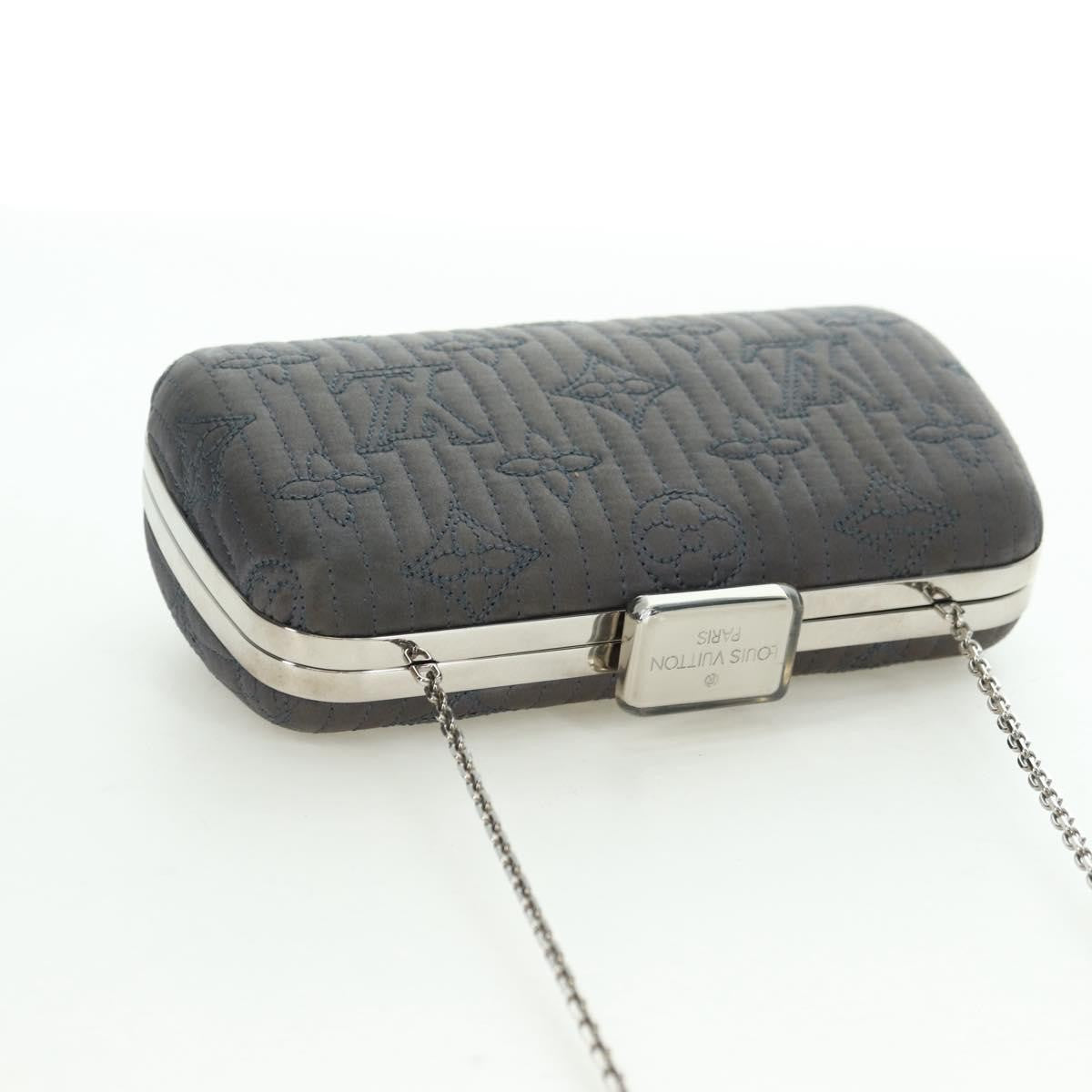 Louis Vuitton Motard Minaudiere Monogram Satin Gray Satin Clutche & Pouche Bag (Pre-Owned)