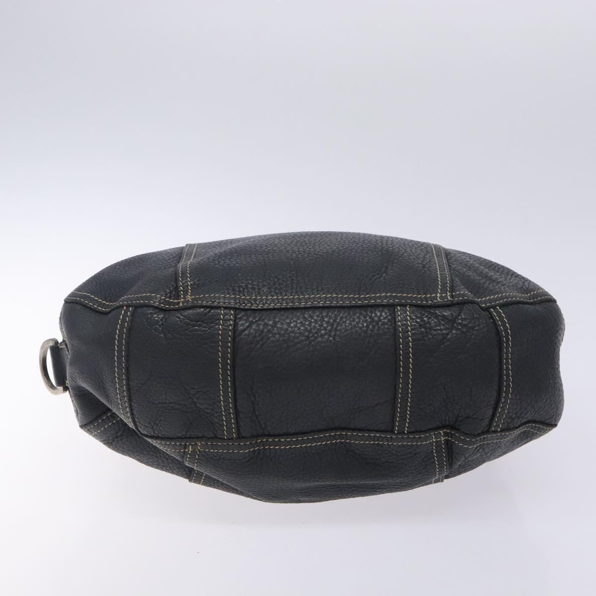 Prada Vintage Leather Navy Leather Shoulder Bag Bag (Pre-Owned)