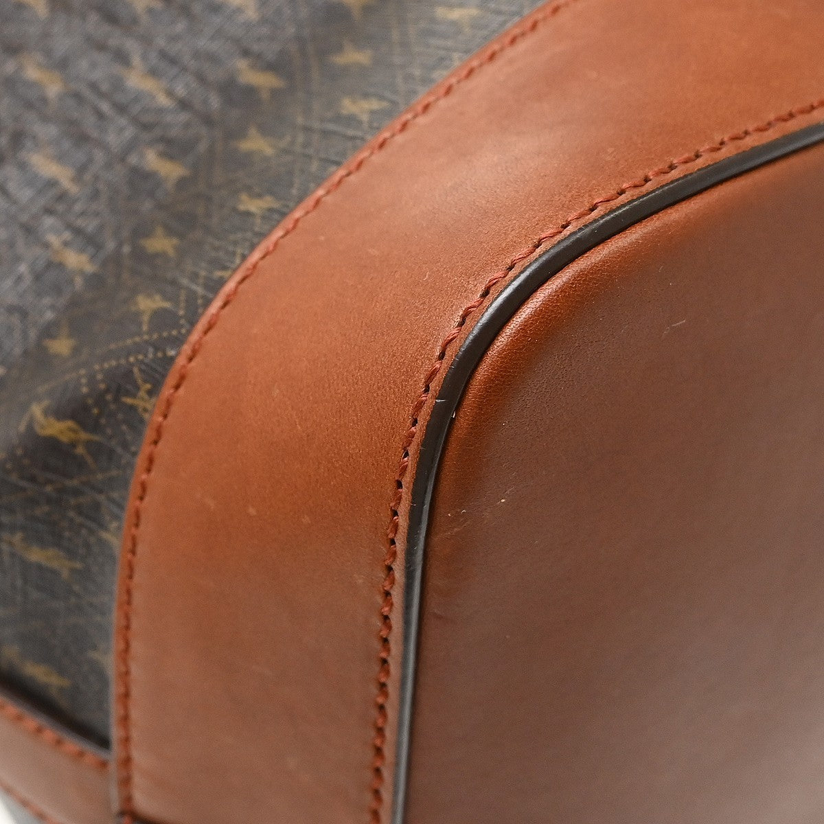 Saint Laurent Vintage Classic Monogram Drawstring Bucket Canvas Brown Canvas Shoulder Bag Bag (Pre-Owned)