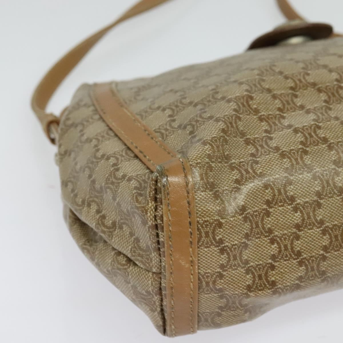 Celine Macadam Shoulder Pvc Leather Beige Pvc Bag (Pre-Owned)