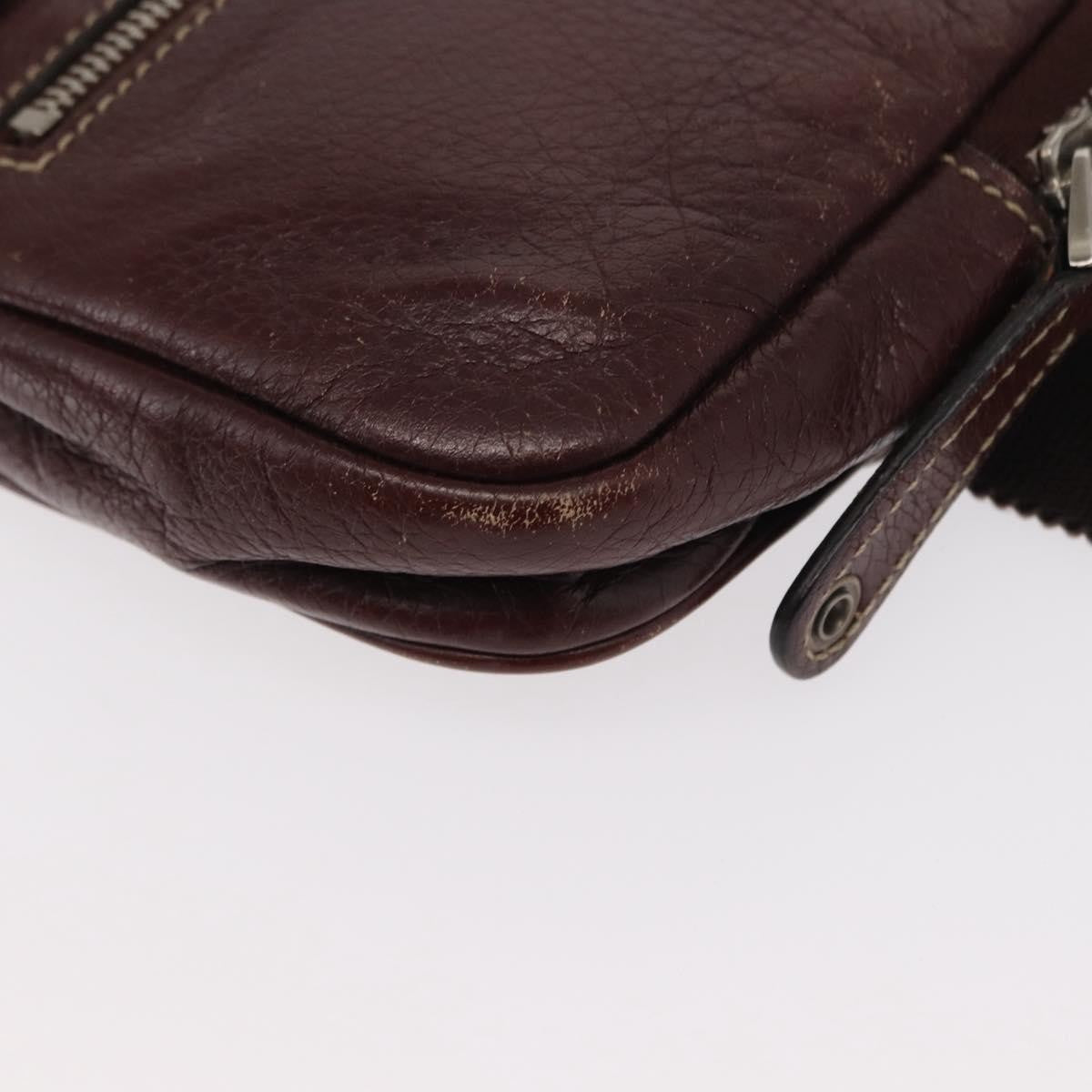 Gucci Belt Leather Burgundy Leather Shoulder Bag Bag (Pre-Owned)