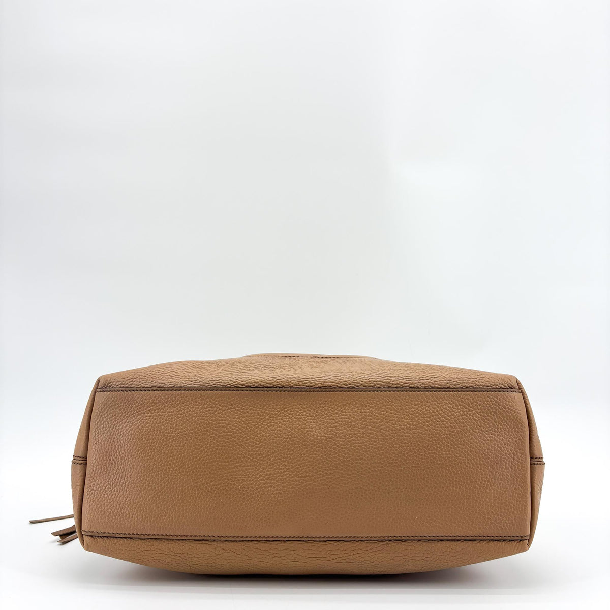 Gucci Soho Shoulder Bag Leather Beige Leather Shoulder Bag Bag (Pre-Owned)