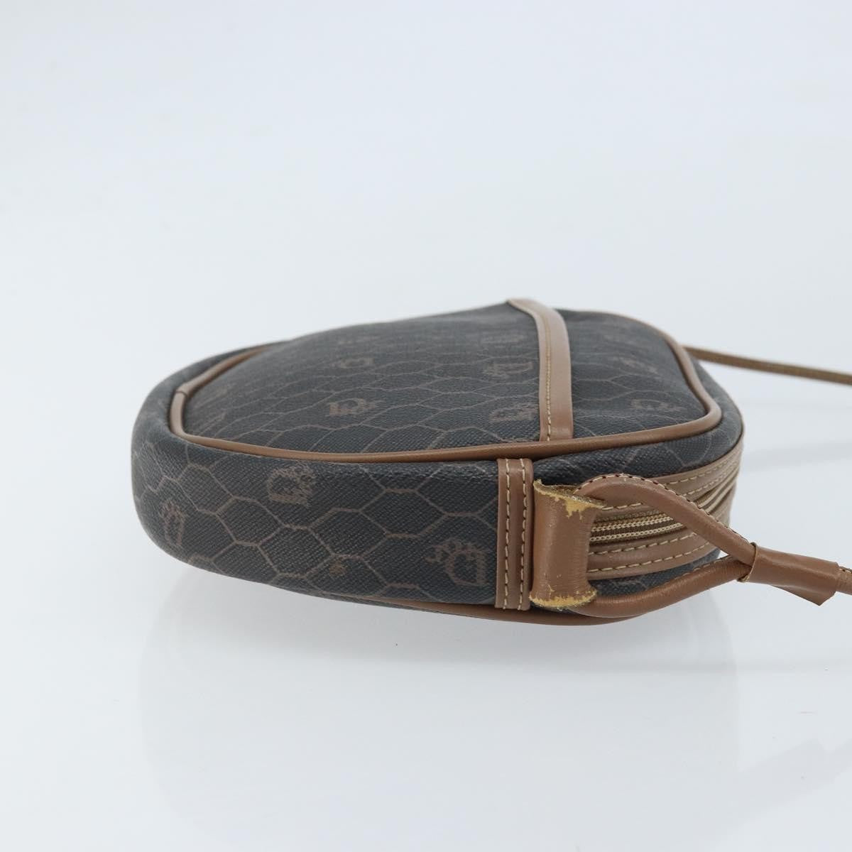 Christian Dior Vintage Honeycomb Canvas And Leather Black Canvas Shoulder Bag Bag (Pre-Owned)