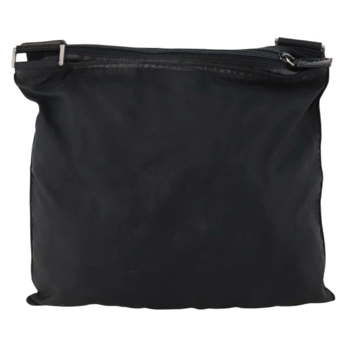 Prada Flat Messenger Tessuto Black Nylon Shoulder Bag Bag (Pre-Owned)