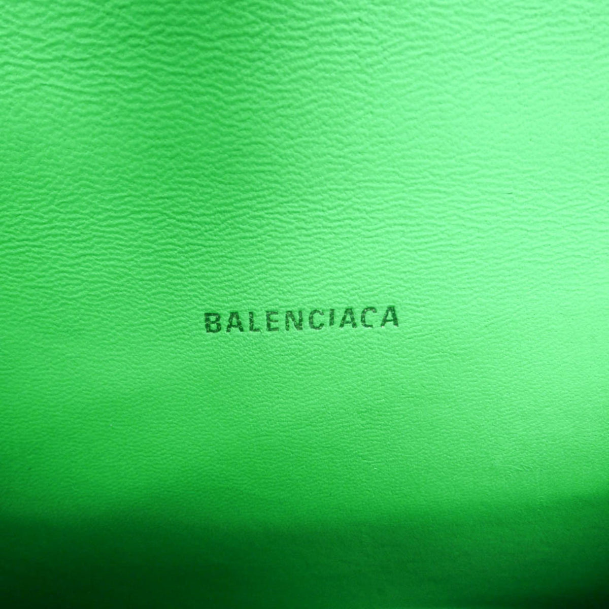 Balenciaga Graffiti Hourglass Top Handle Leather Green Leather Handbag (Pre-Owned)