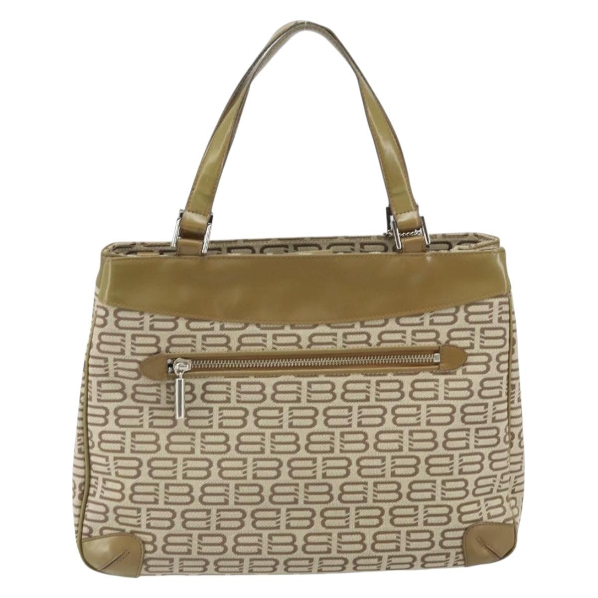 Balenciaga Vintage Canvas Beige Canvas Handbag (Pre-Owned)