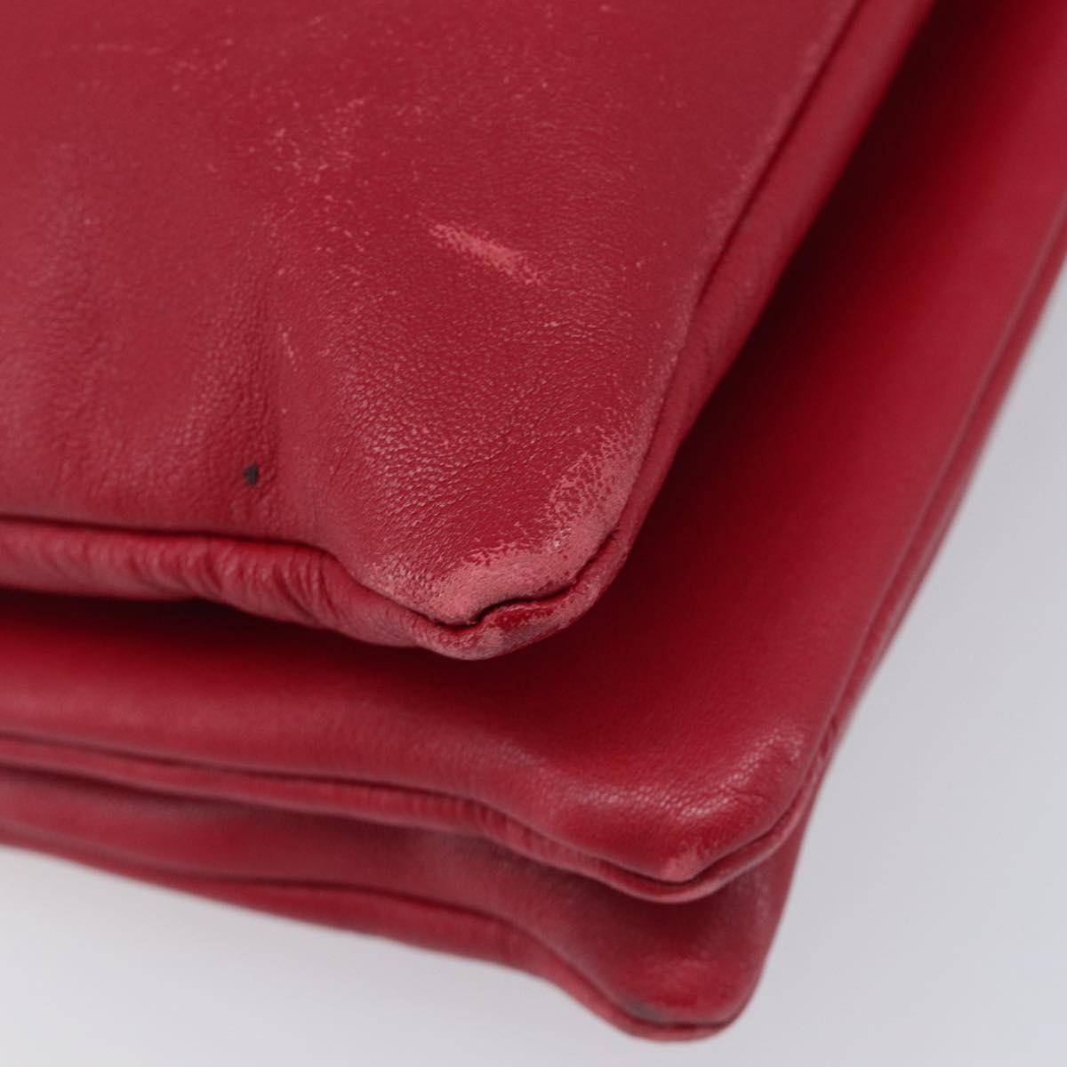 Celine Trio Leather Red Leather Crossbody Bag Bag (Pre-Owned)