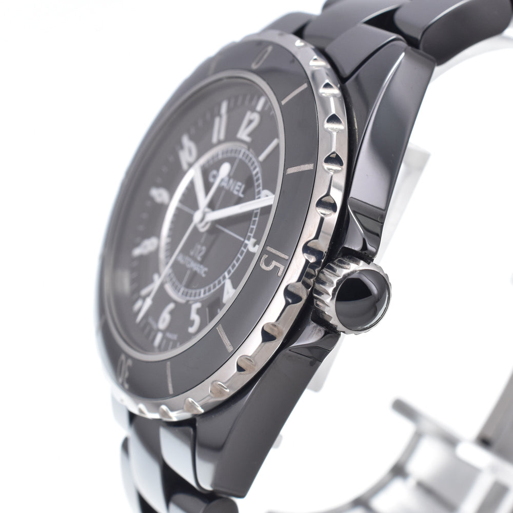 Chanel J12 Automatic Ceramic And Stainless Steel With Diamond Bezel Watch (Pre-Owned)