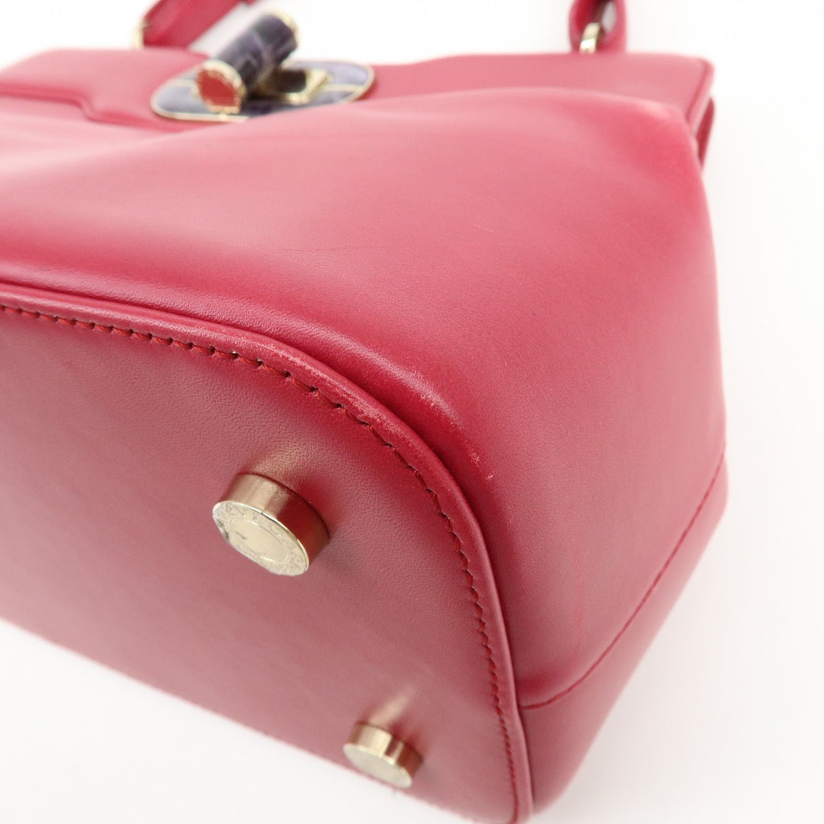 Bvlgari Isabella Rossellini Leather Pink Leather Handbag (Pre-Owned)