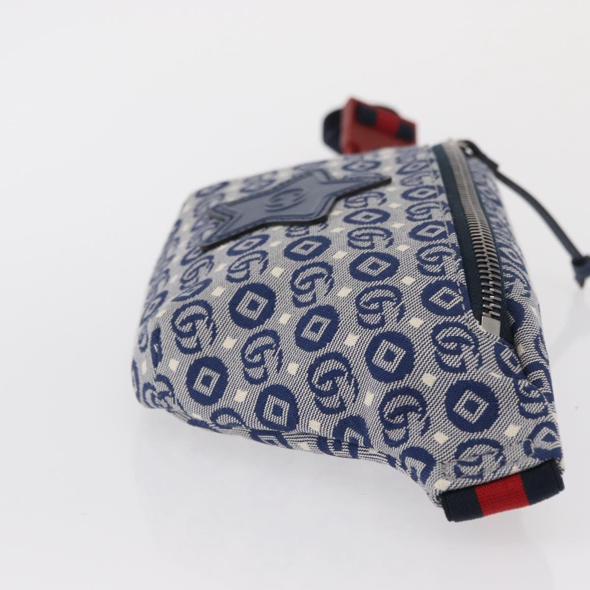 Gucci Children's Belt Printed Gg Coated Canvas Navy Canvas Handbag (Pre-Owned)
