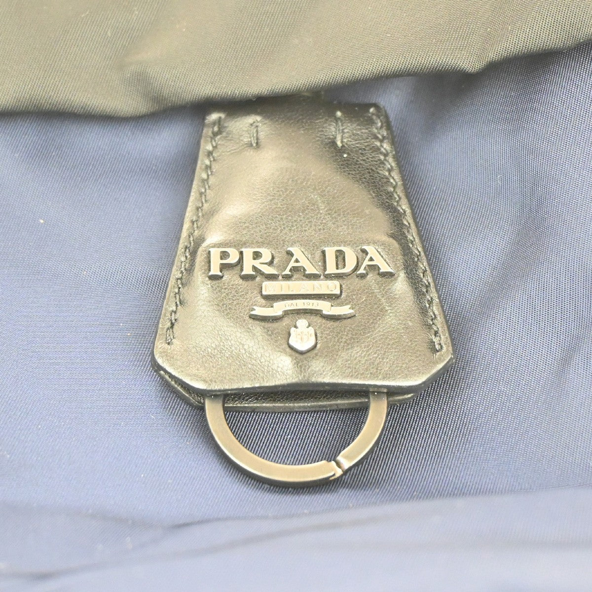 Prada Convertible Double Tote Tessuto Black Nylon Handbag (Pre-Owned)