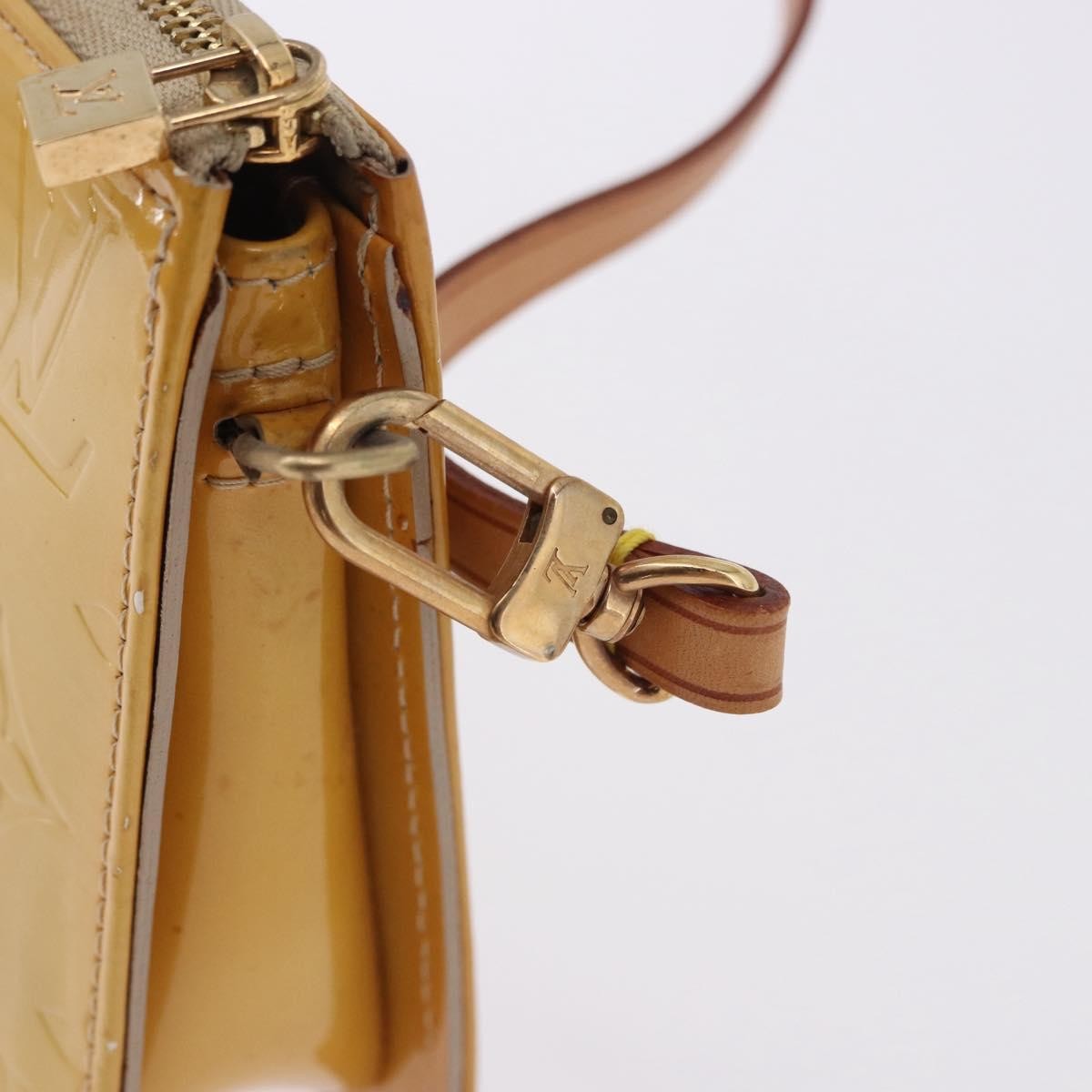 Louis Vuitton Lexington Pochette Monogram Vernis Beige Patent_Leather Clutche & Pouche Bag (Pre-Owned)