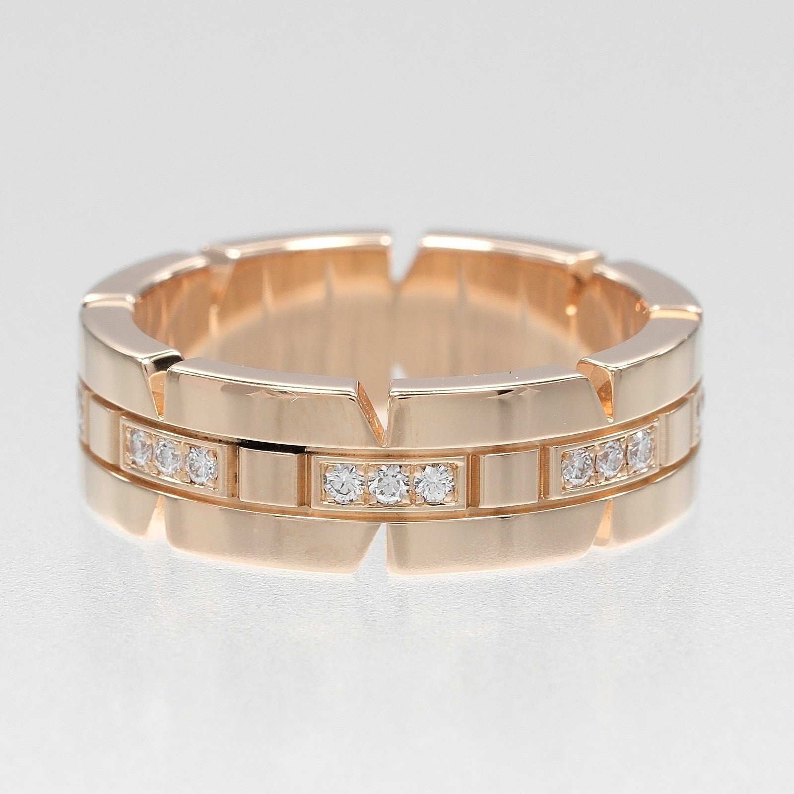 Cartier Tank Francaise 18K Pink Gold With Diamond Gold Pink_Gold Ring Jewelry (Pre-Owned)