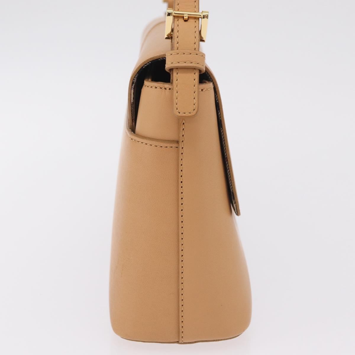 Burberry Shoulder Bag Leather Beige Leather Shoulder Bag Bag (Pre-Owned)