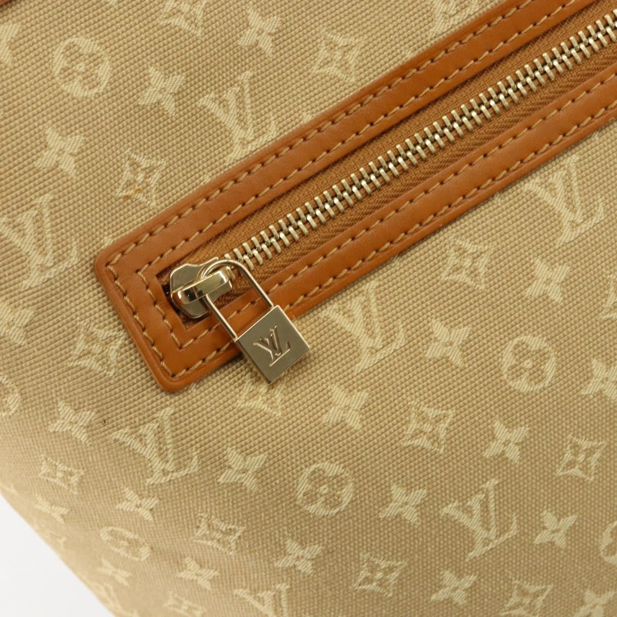 Louis Vuitton Lucille Mini Lin Beige Canvas Handbag (Pre-Owned)