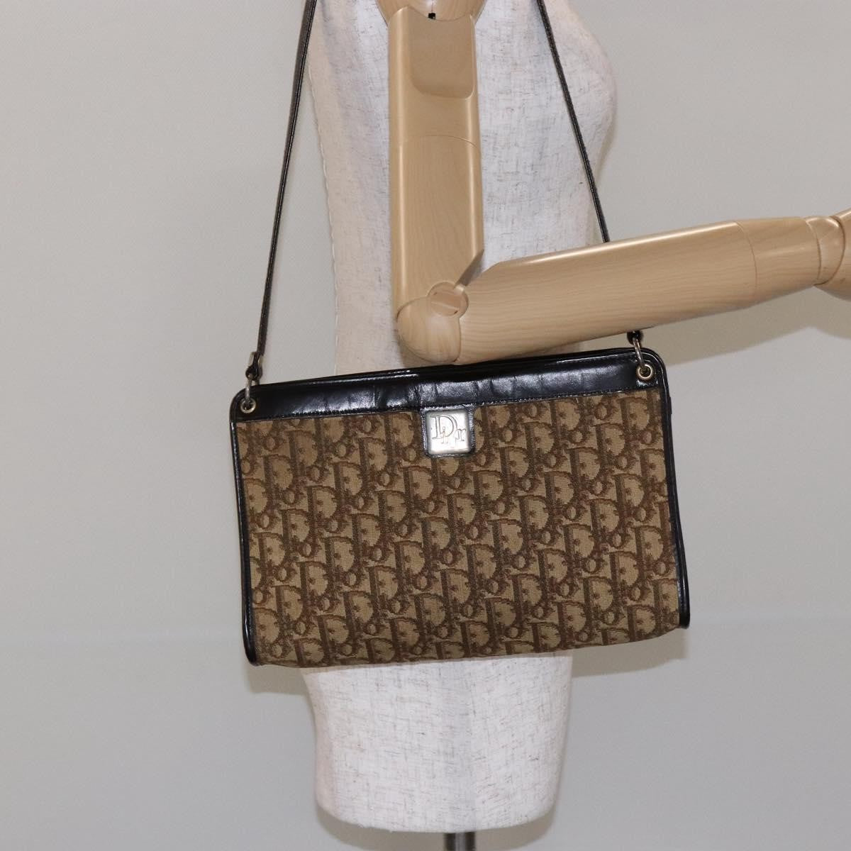 Christian Dior Vintage Trotter Canvas Brown Canvas Bag (Pre-Owned)