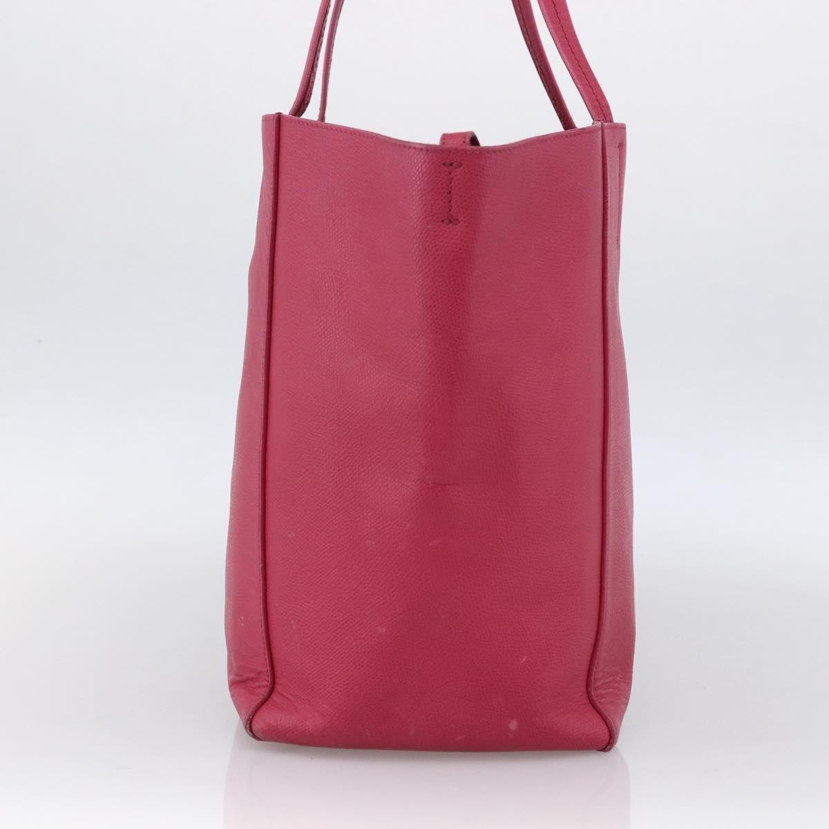 Celine Phantom Cabas Leather With Shearling Pink Leather Tote Bag Bag (Pre-Owned)