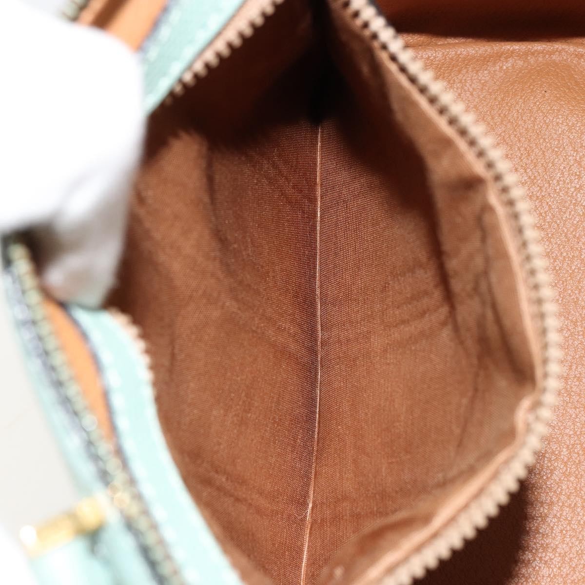 Celine Vintage Leather Blue Leather Handbag (Pre-Owned)
