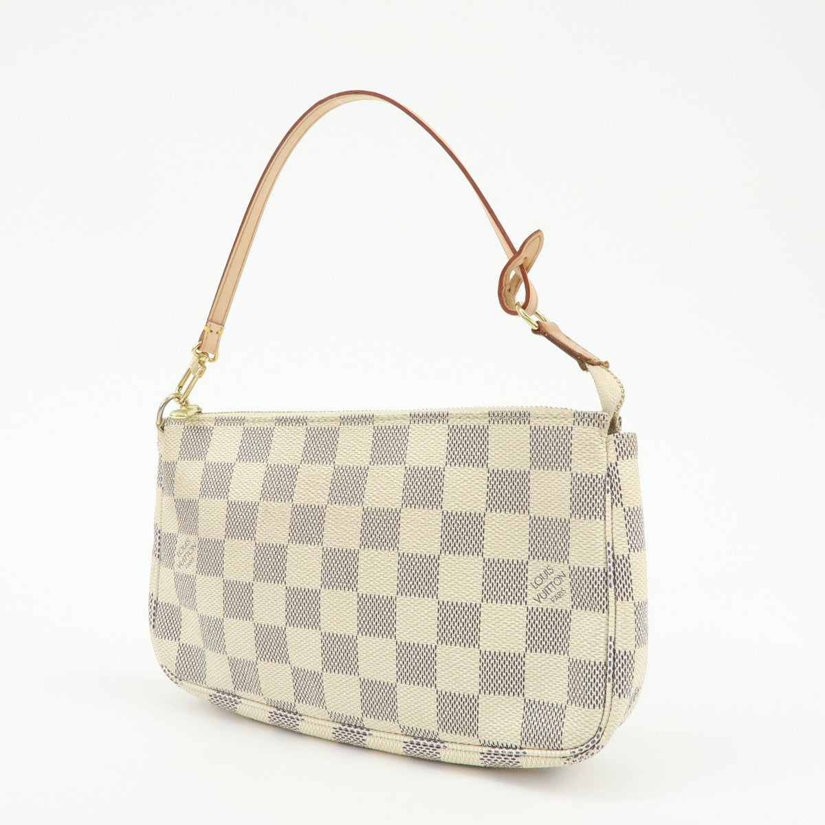 Louis Vuitton Pochette Accessoires Damier White Canvas Clutche & Pouche Bag (Pre-Owned)