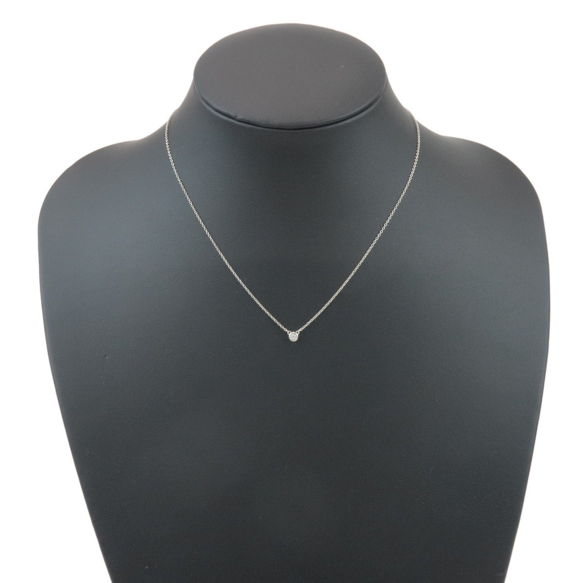 Tiffany & Co. Elsa Peretti Diamonds By The Yard Pendant Sterling Silver With Diamond Silver Sterling_Silver Necklace Jewelry (Pre-Owned)