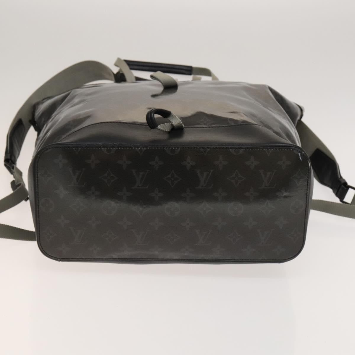 Louis Vuitton Zipped Tote Limited Edition Monogram Eclipse Glaze Canvas Black Canvas Backpack Bag (Pre-Owned)