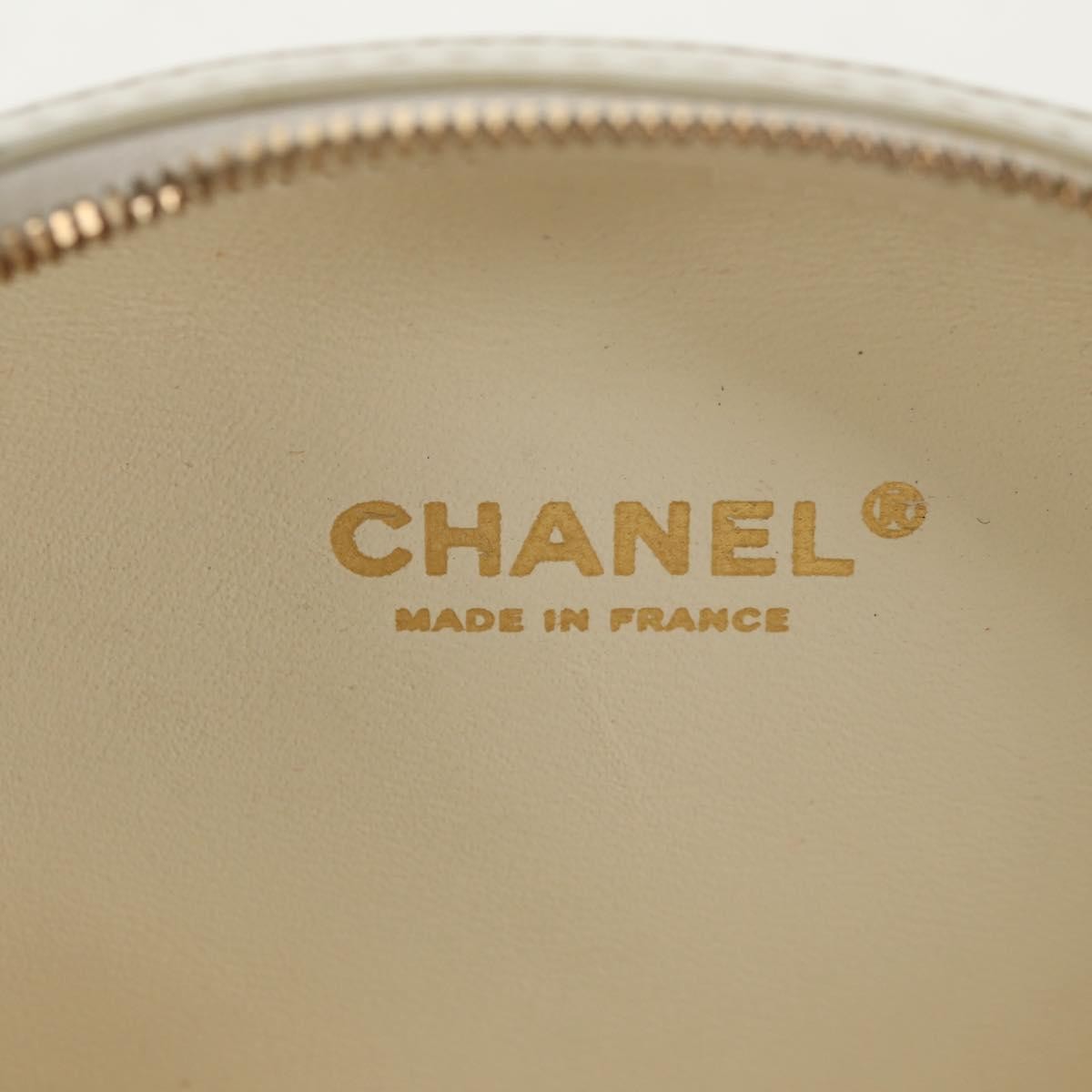 Chanel La Pausa Evening Chevron Lambskin With Applique White Leather Handbag (Pre-Owned)