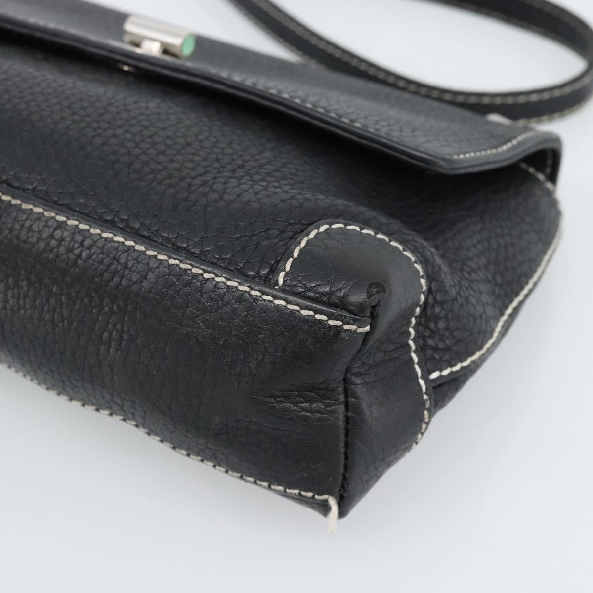 Tiffany & Co. Vintage Leather Black Leather Shoulder Bag Bag (Pre-Owned)