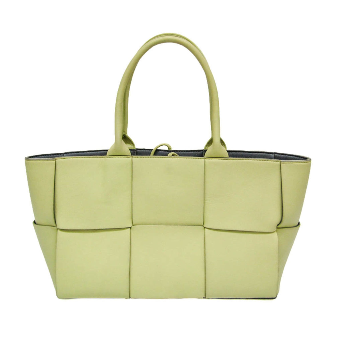 Bottega Veneta Arco Maxi Intrecciato Leather Green Leather Tote Bag Bag (Pre-Owned)