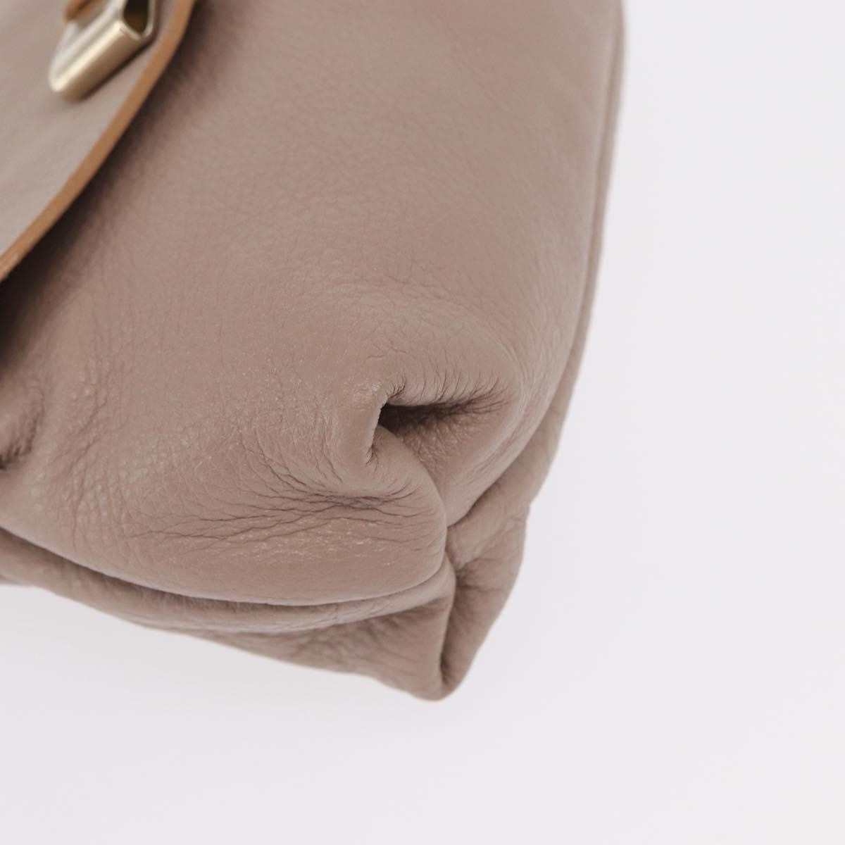 Chloe Lily Leather Beige Leather Handbag (Pre-Owned)