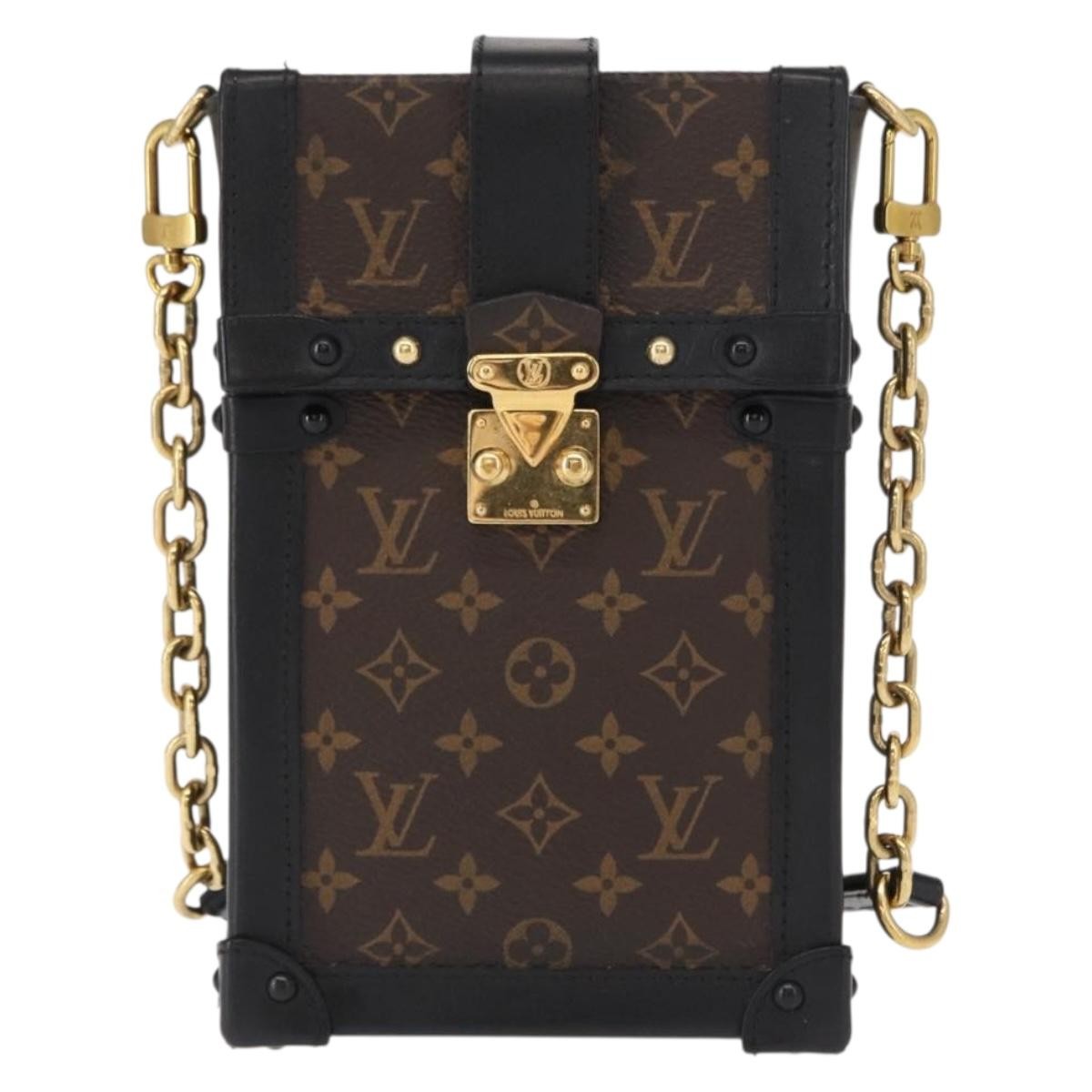 Louis Vuitton Vertical Trunk Pochette Monogram Canvas Brown Canvas Clutche & Pouche Bag (Pre-Owned)
