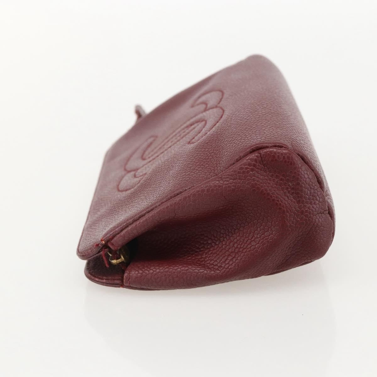 Chanel Vintage Timeless Toiletry Leather Burgundy Calfskin Clutche & Pouche Bag (Pre-Owned)