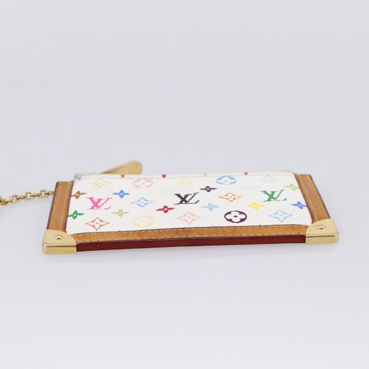 Louis Vuitton Pochette Clés Monogram Canvas White Canvas Wallets Accessory (Pre-Owned)