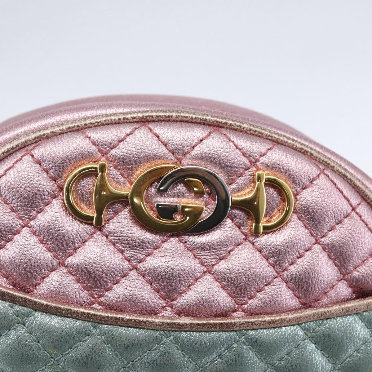 Gucci Trapuntata Camera Lambskin Blue Leather Shoulder Bag Bag (Pre-Owned)