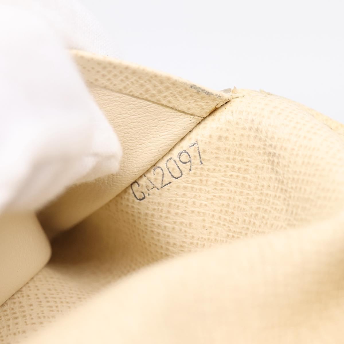 Louis Vuitton Envelope Business Card Holder Damier White Canvas Card Holders Accessory (Pre-Owned)