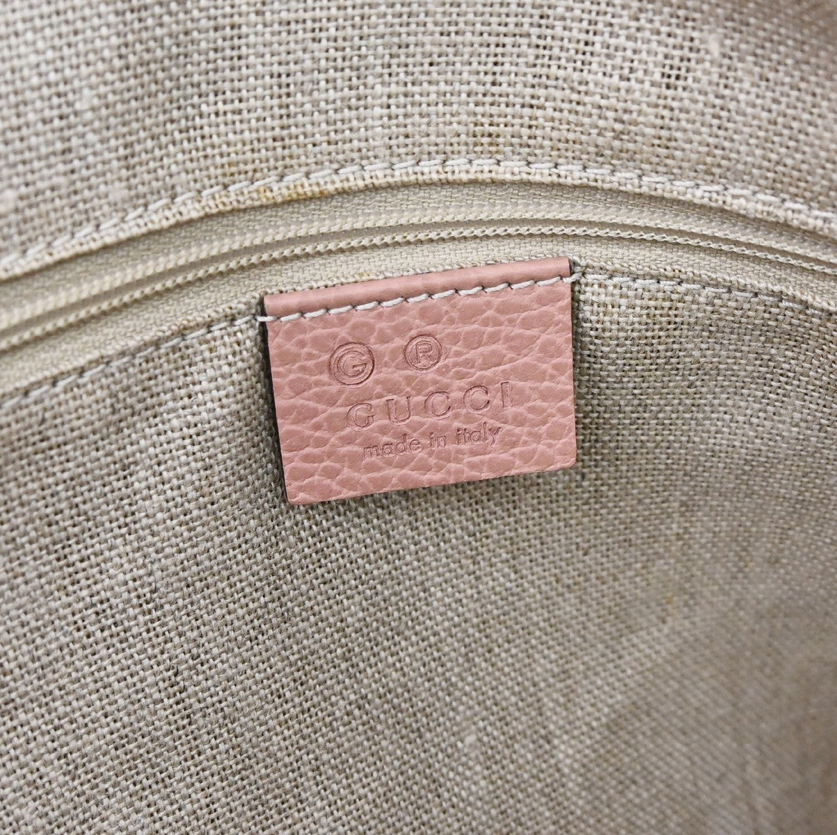 Gucci Gg Charm Convertible Dome Satchel Leather Pink Leather Handbag (Pre-Owned)