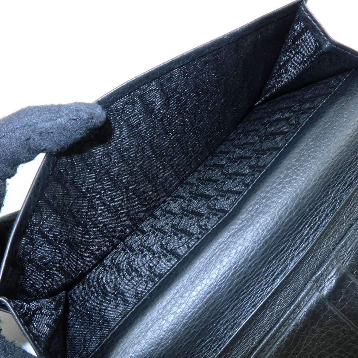 Christian Dior Trotter / Heart Motif Wallet Leather Black Leather Wallets Accessory (Pre-Owned)