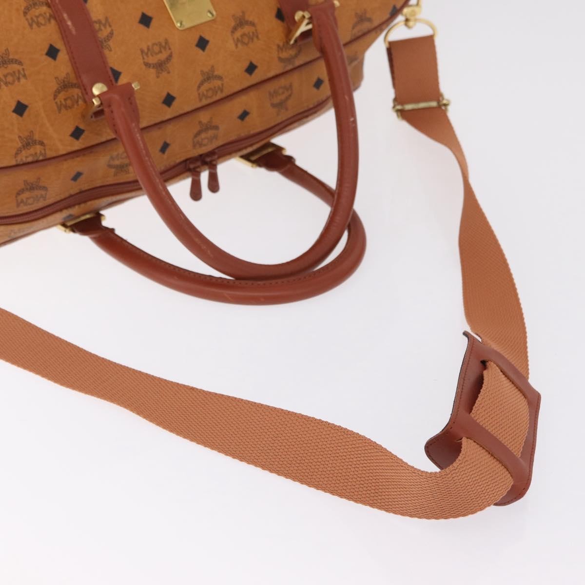 MCM Vicetos Leather Brown Leather Travel Bag Bag (Pre-Owned)