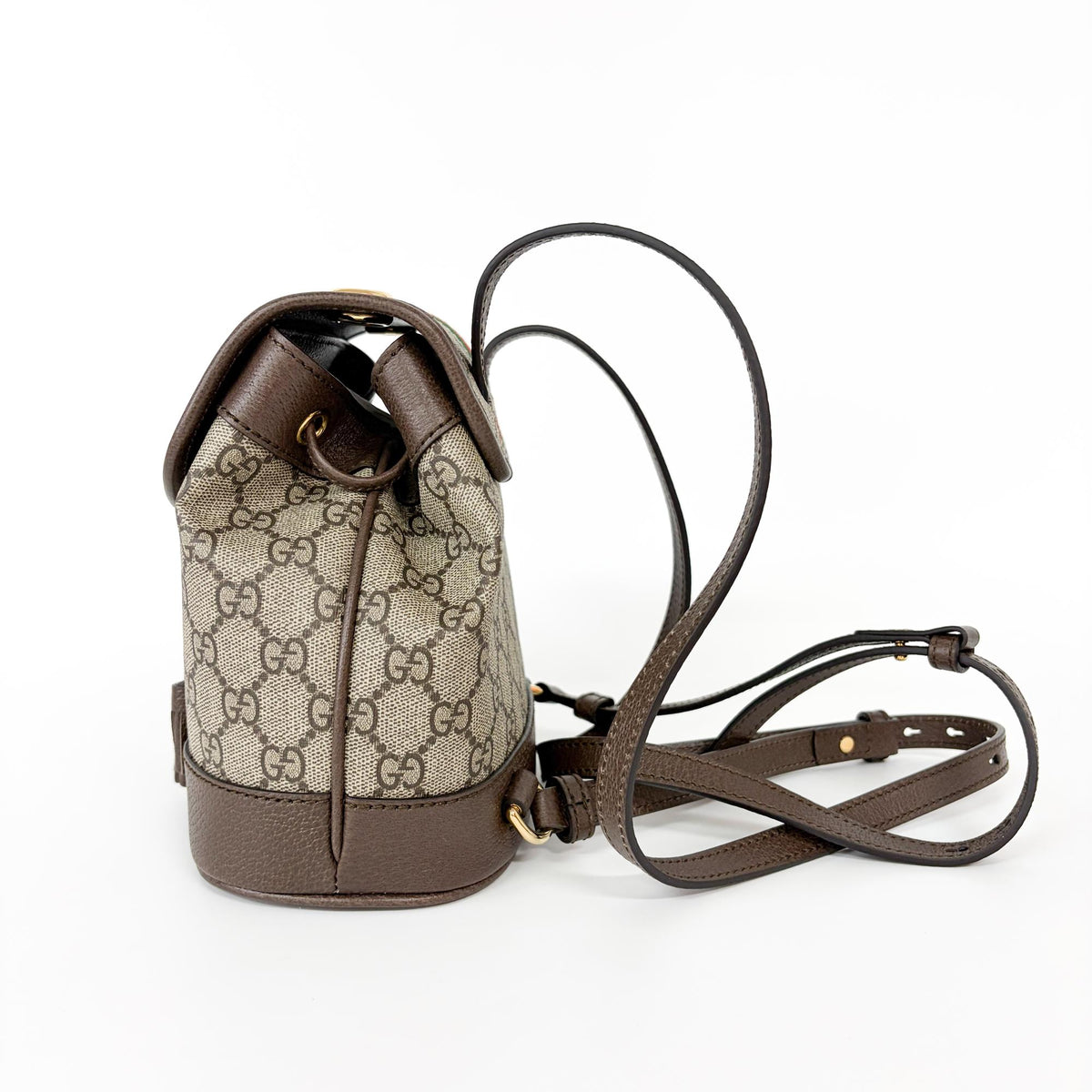 Gucci Ophidia Gg Coated Canvas And Leather Beige Canvas Shoulder Bag Bag (Pre-Owned)