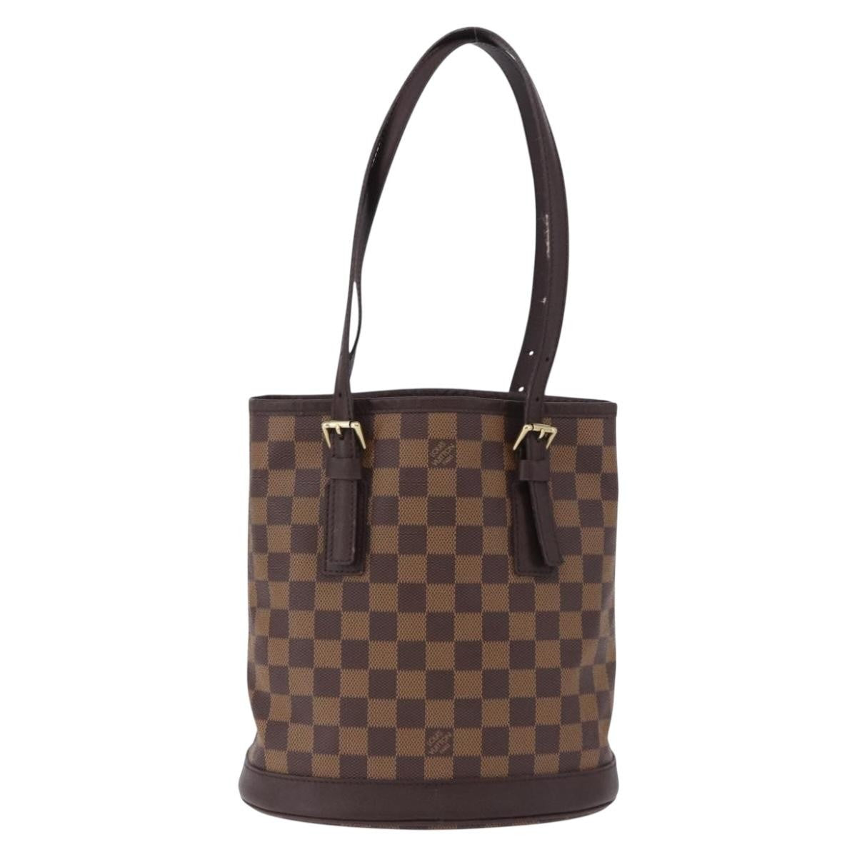 Louis Vuitton Marais Bucket Damier Ebene Brown Canvas Shoulder Bag Bag (Pre-Owned)