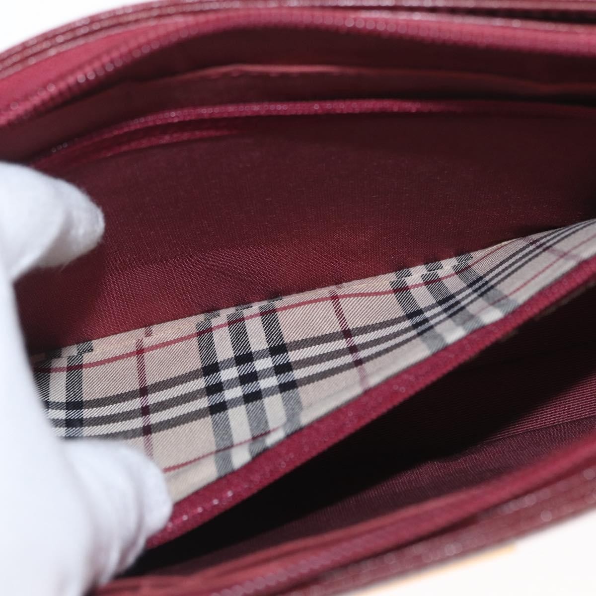 Burberry Vintage Leather Burgundy Leather Shoulder Bag Bag (Pre-Owned)