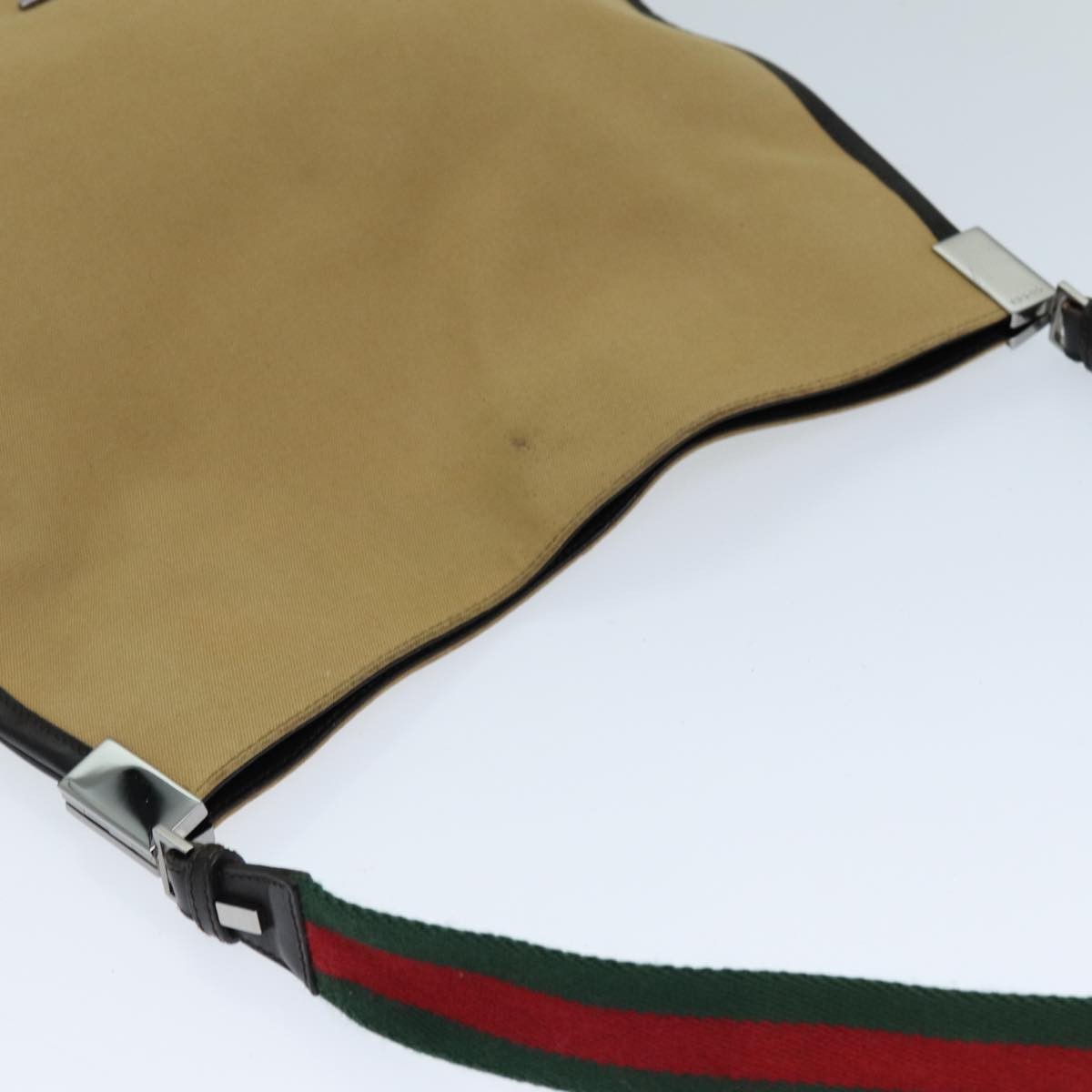 Gucci Vintage Canvas Beige Canvas Shoulder Bag Bag (Pre-Owned)