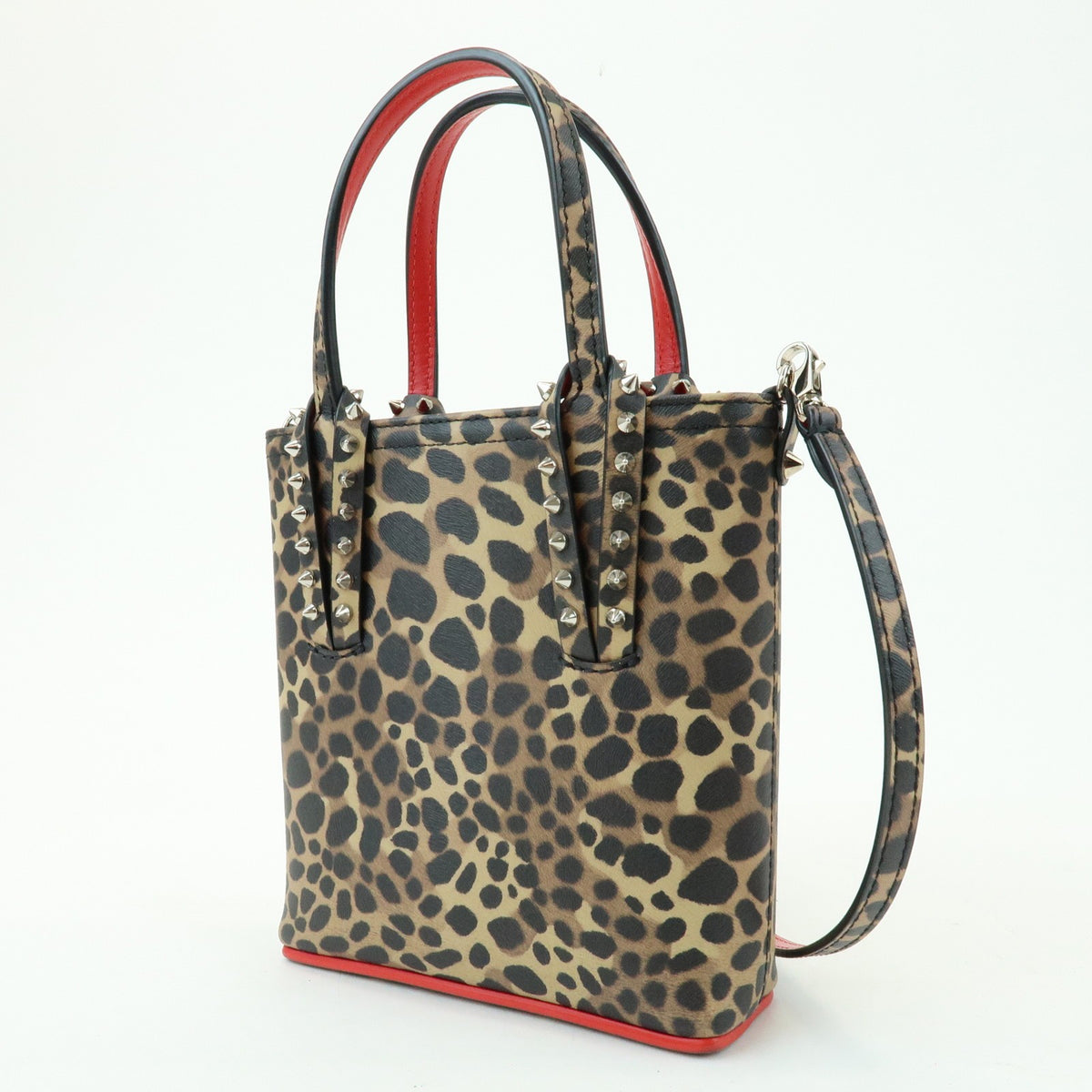 Christian Louboutin Cabata Leather Brown Leather Tote Bag Bag (Pre-Owned)