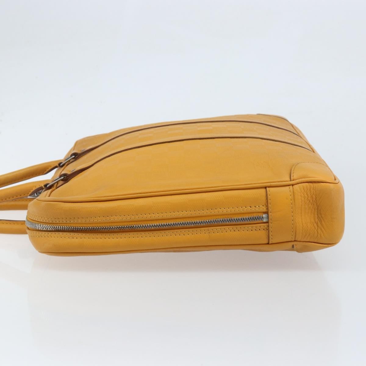 Louis Vuitton Porte-Documents Voyage Damier Infini Leather Yellow Leather Briefcase Bag (Pre-Owned)