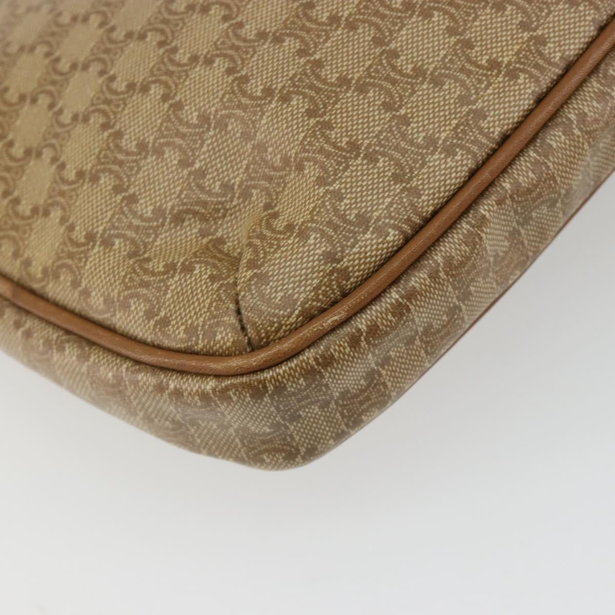 Celine Vintage Macadam Canvas Beige Pvc Shoulder Bag Bag (Pre-Owned)
