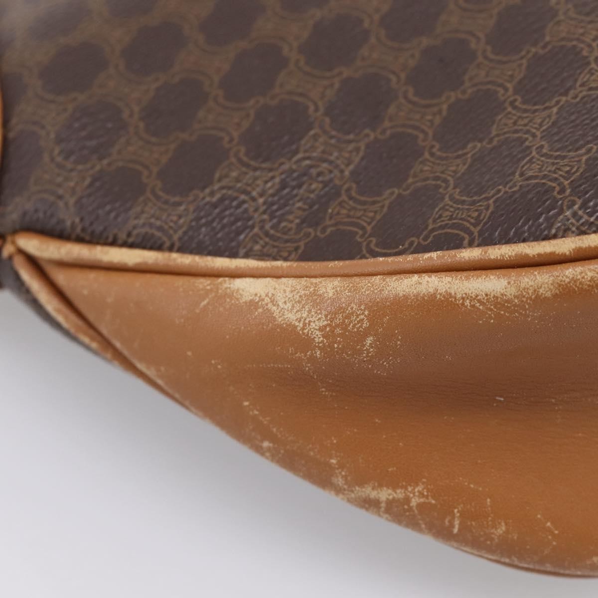 Celine Macadam Shoulder Canvas Brown Canvas Crossbody Bag Bag (Pre-Owned)
