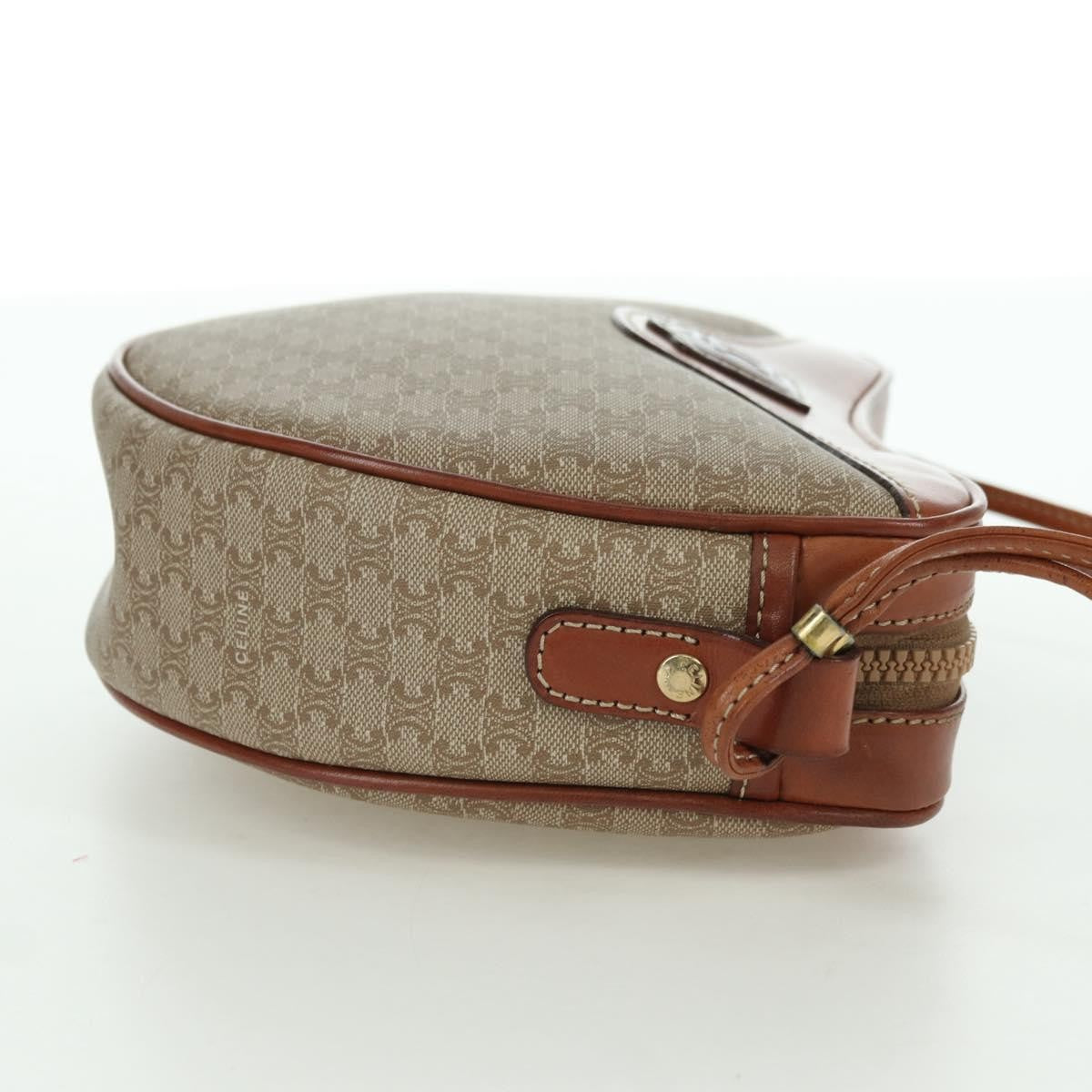 Celine Vintage Macadam Canvas And Leather Beige Canvas Shoulder Bag Bag (Pre-Owned)