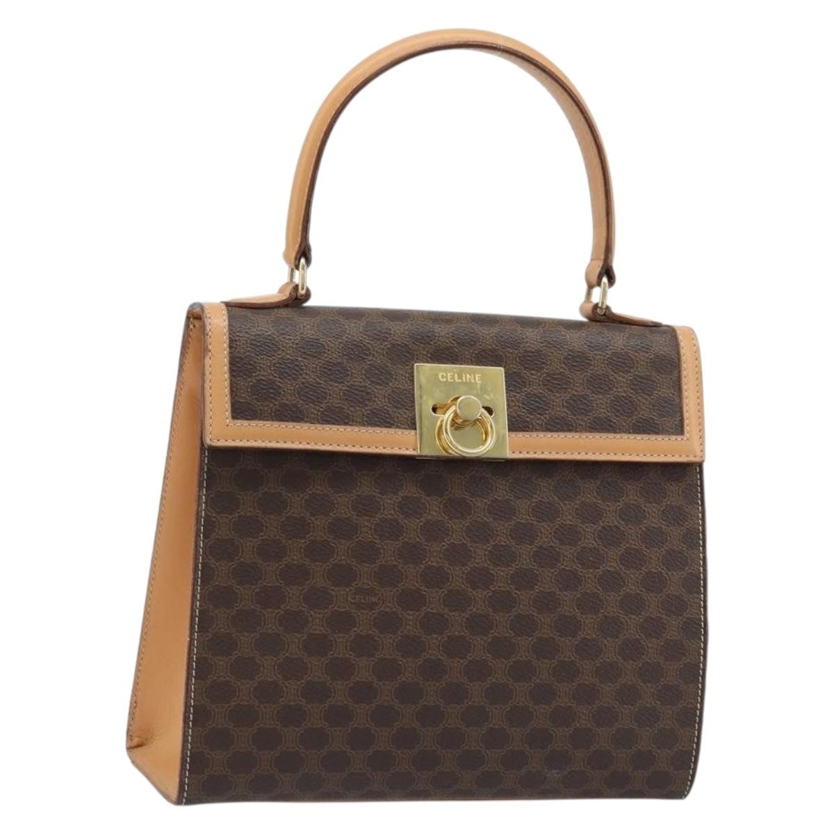 Celine Handbag Canvas Brown Canvas Handbag (Pre-Owned)