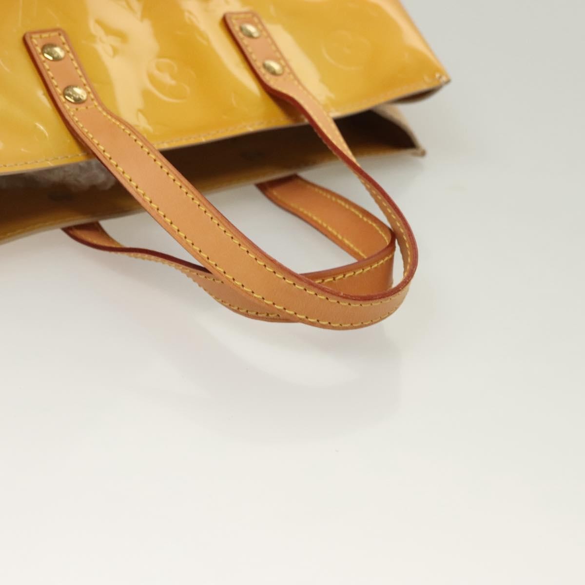 Louis Vuitton Reade Monogram Vernis Yellow Patent_Leather Handbag (Pre-Owned)